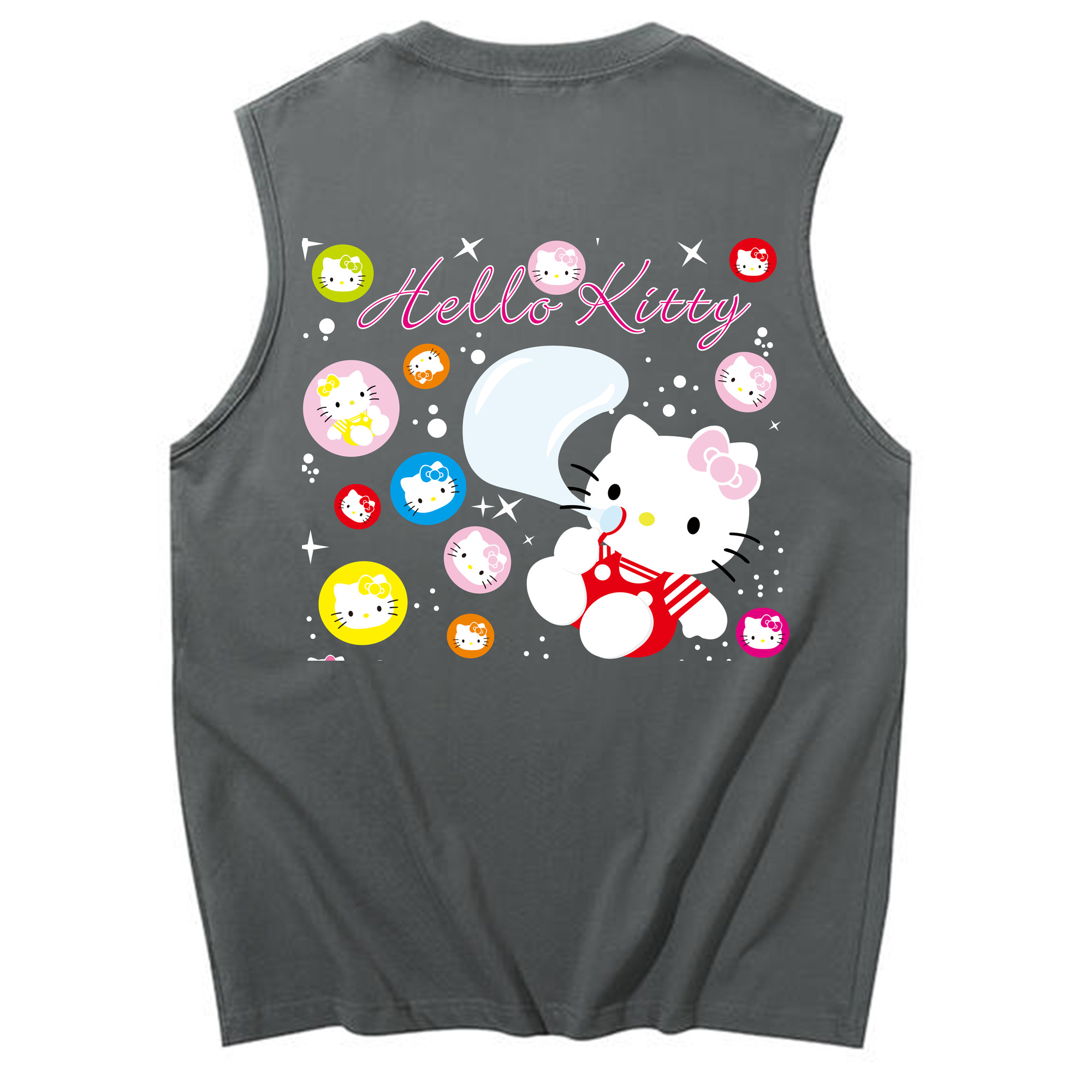 （画像用） Hello Kitty ハローキティ コットン100％タンクトップ（背面プリント）